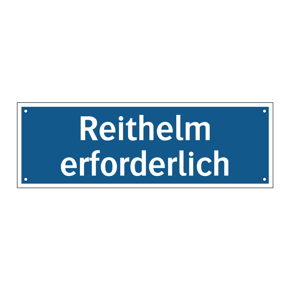 Reithelm erforderlich