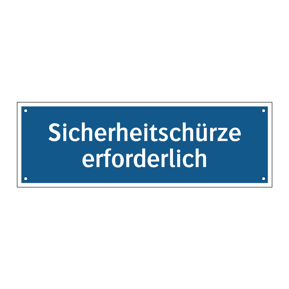 Sicherheitschürze erforderlich