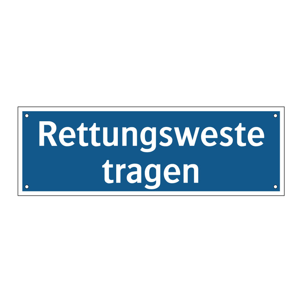 Rettungsweste tragen