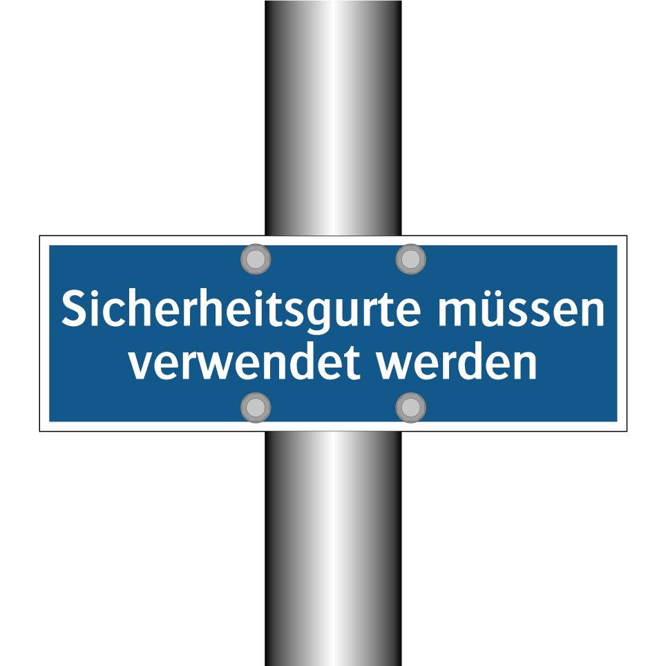 Sicherheitsgurte müssen verwendet werden