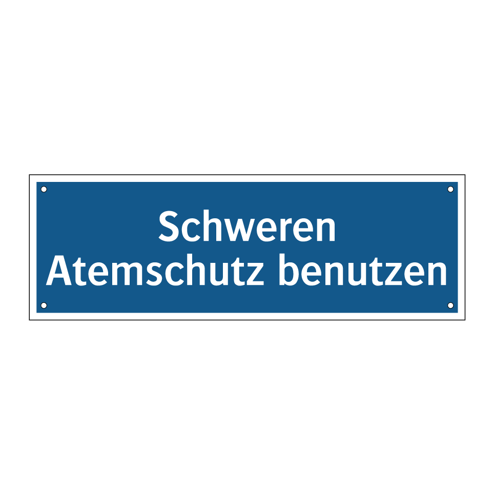 Schweren Atemschutz benutzen