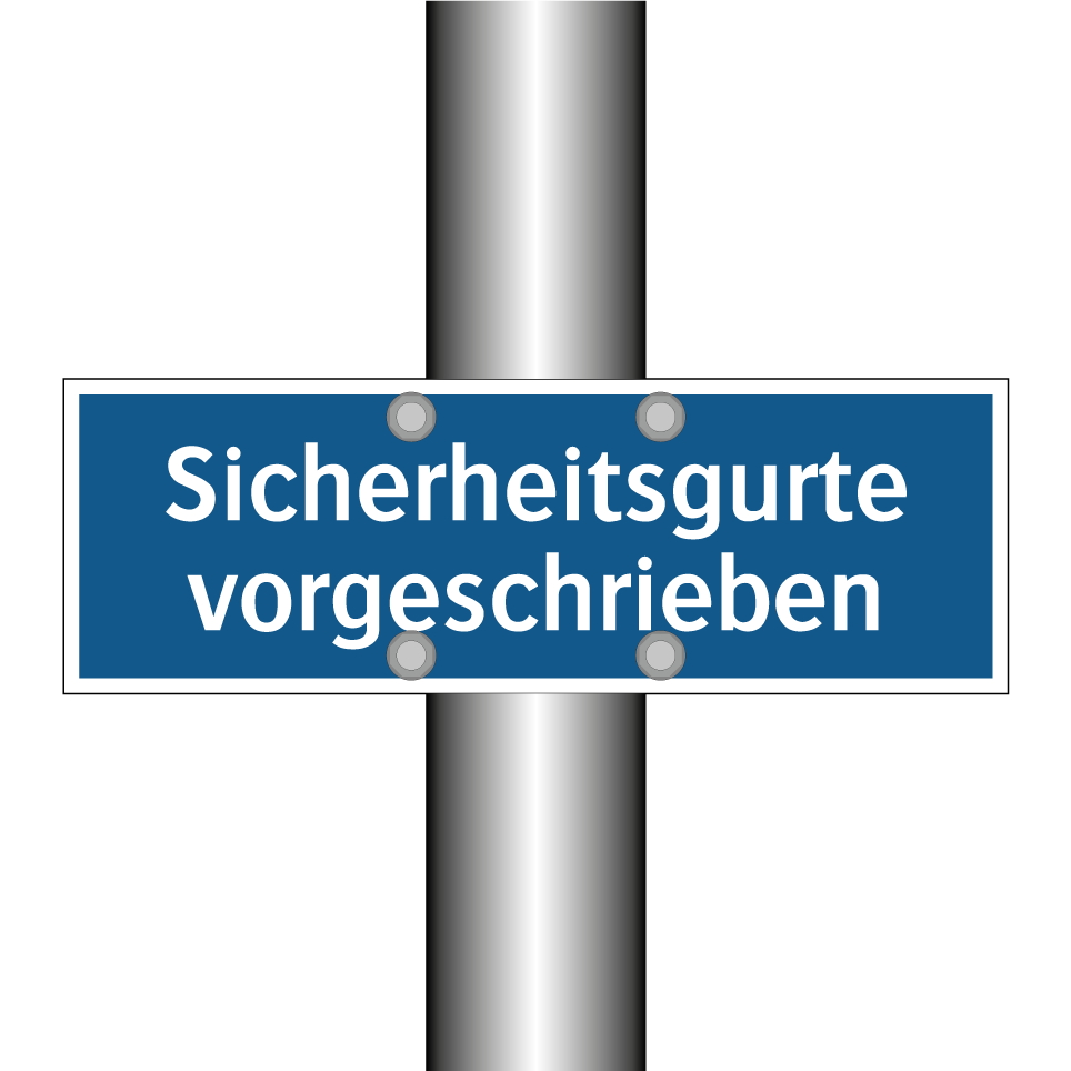 Sicherheitsgurte vorgeschrieben