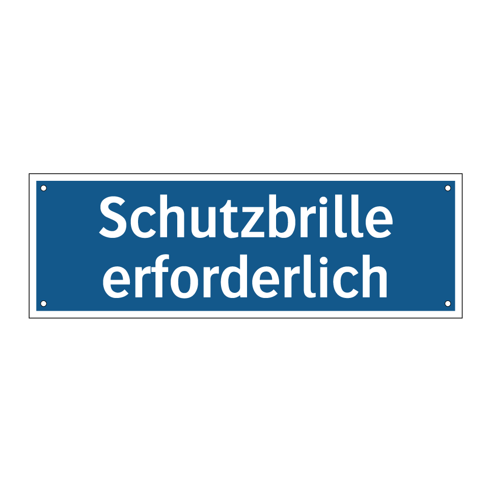 Schutzbrille erforderlich