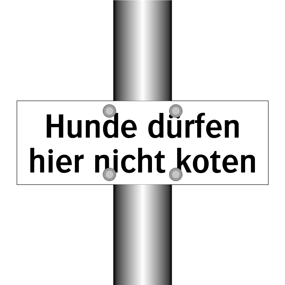Hunde dürfen hier nicht koten