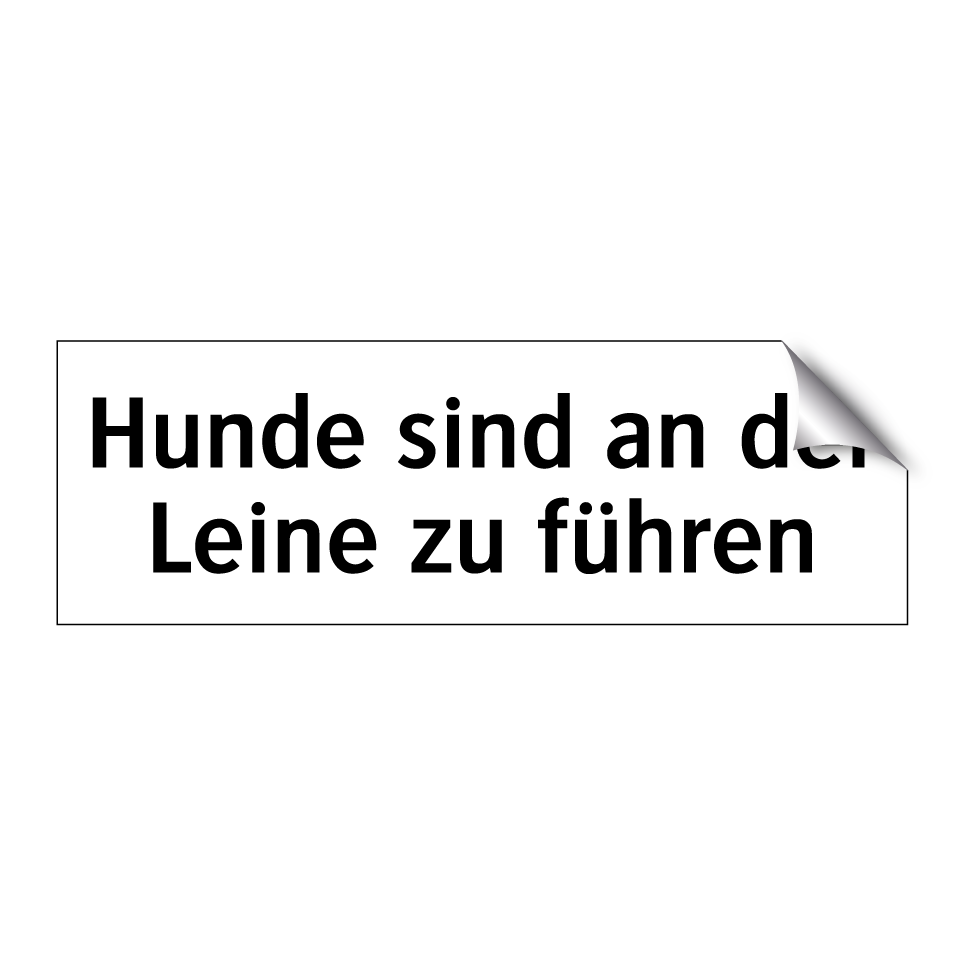 Hunde sind an der Leine zu führen