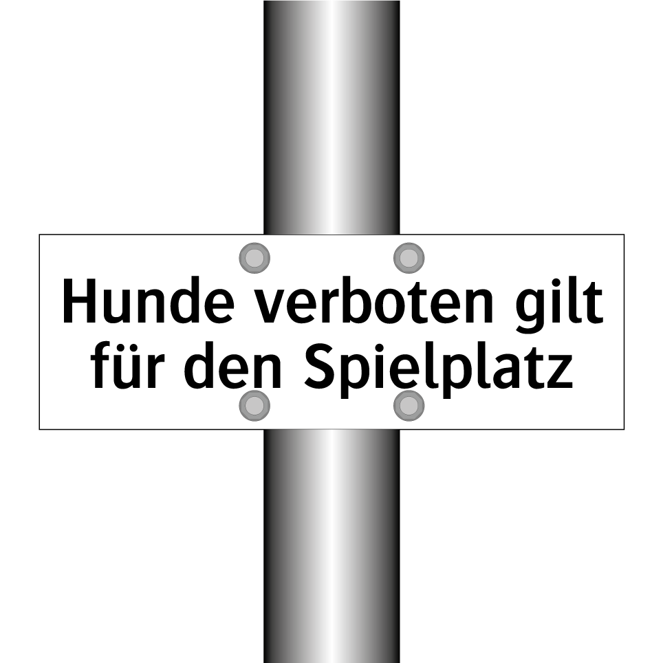 Hunde verboten gilt für den Spielplatz