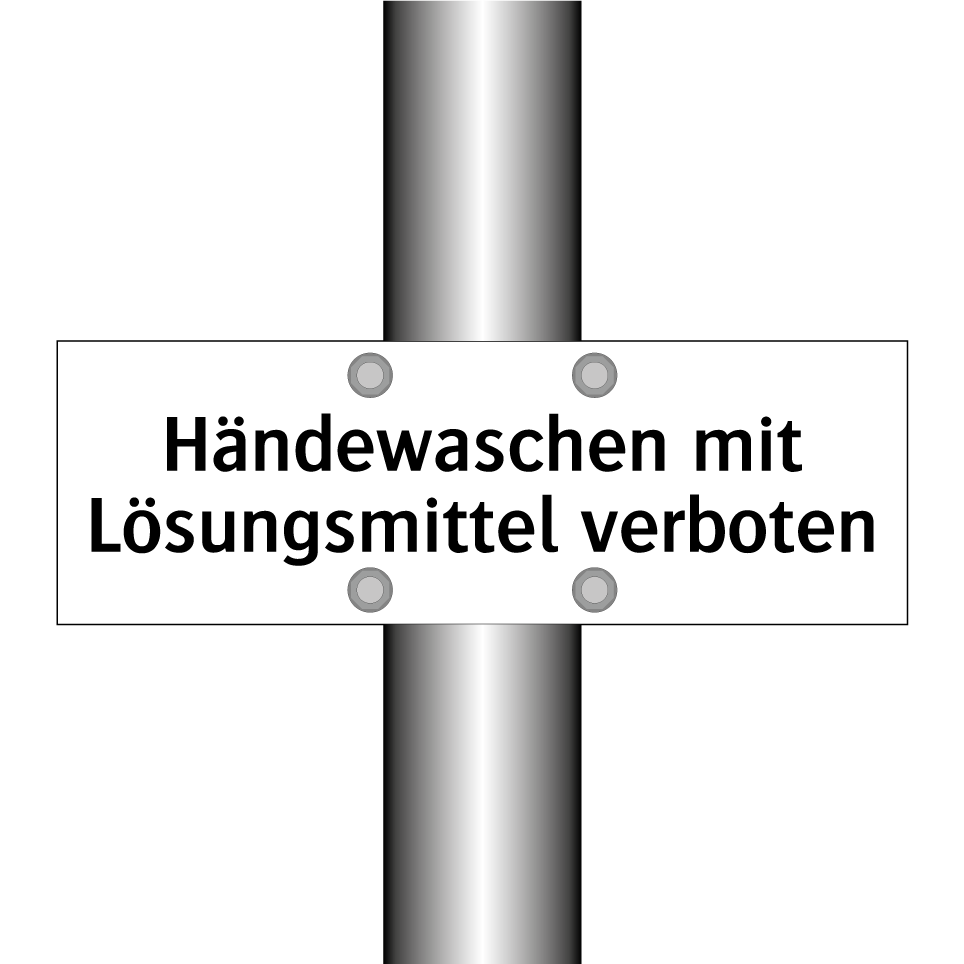 Händewaschen mit Lösungsmittel verboten