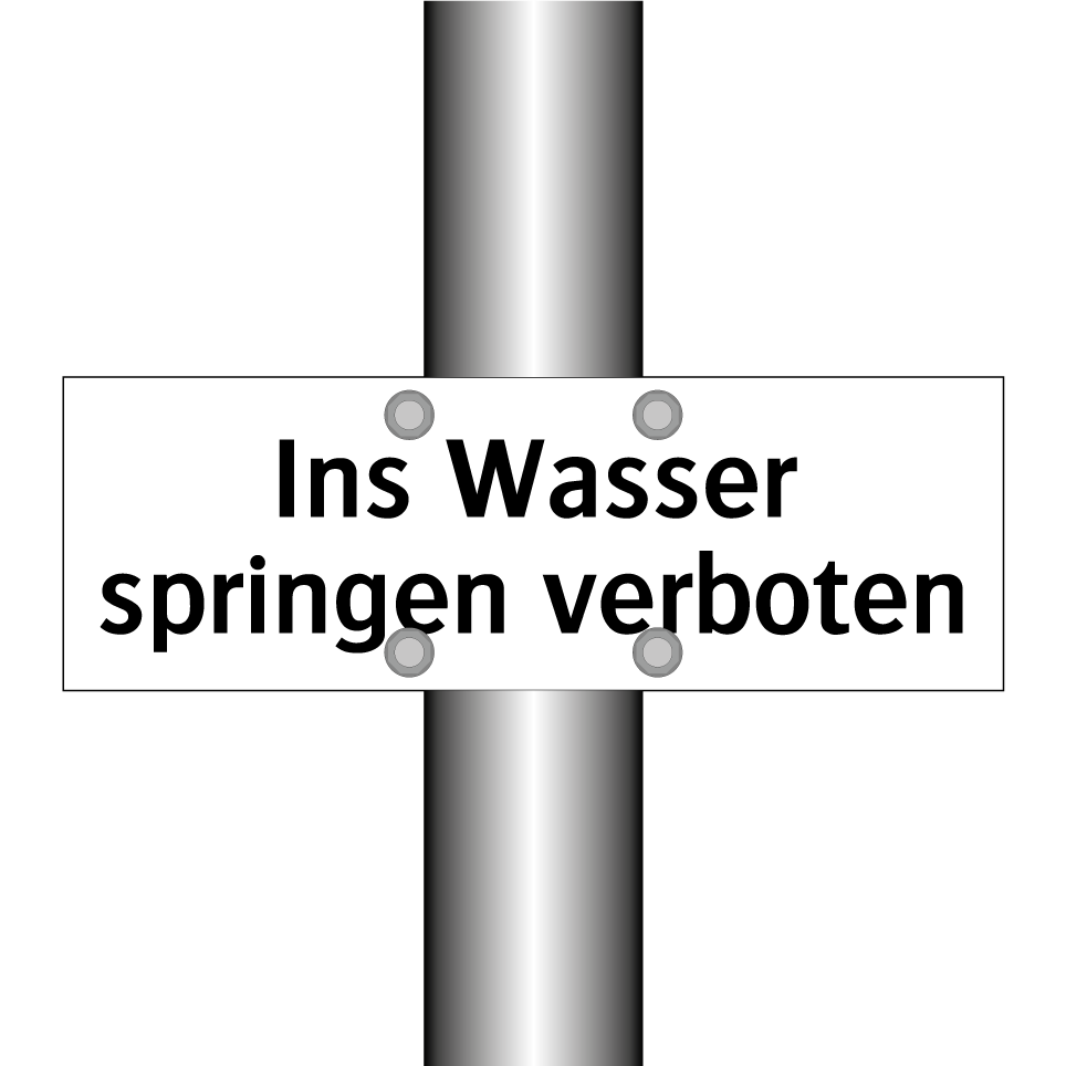 Ins Wasser springen verboten