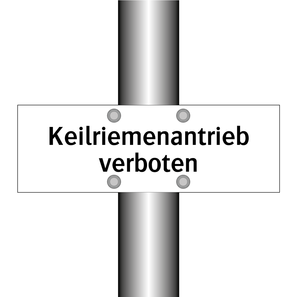 Keilriemenantrieb verboten