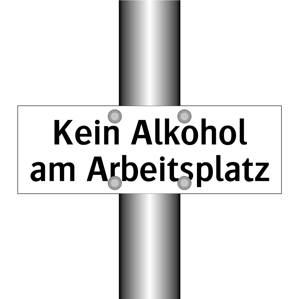 Kein Alkohol am Arbeitsplatz