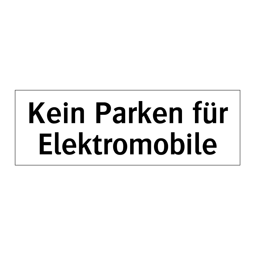 Kein Parken für Elektromobile
