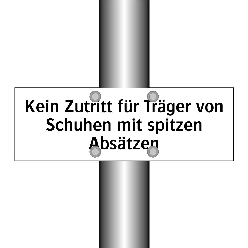 Kein Zutritt für Träger von Schuhen mit spitzen Absätzen