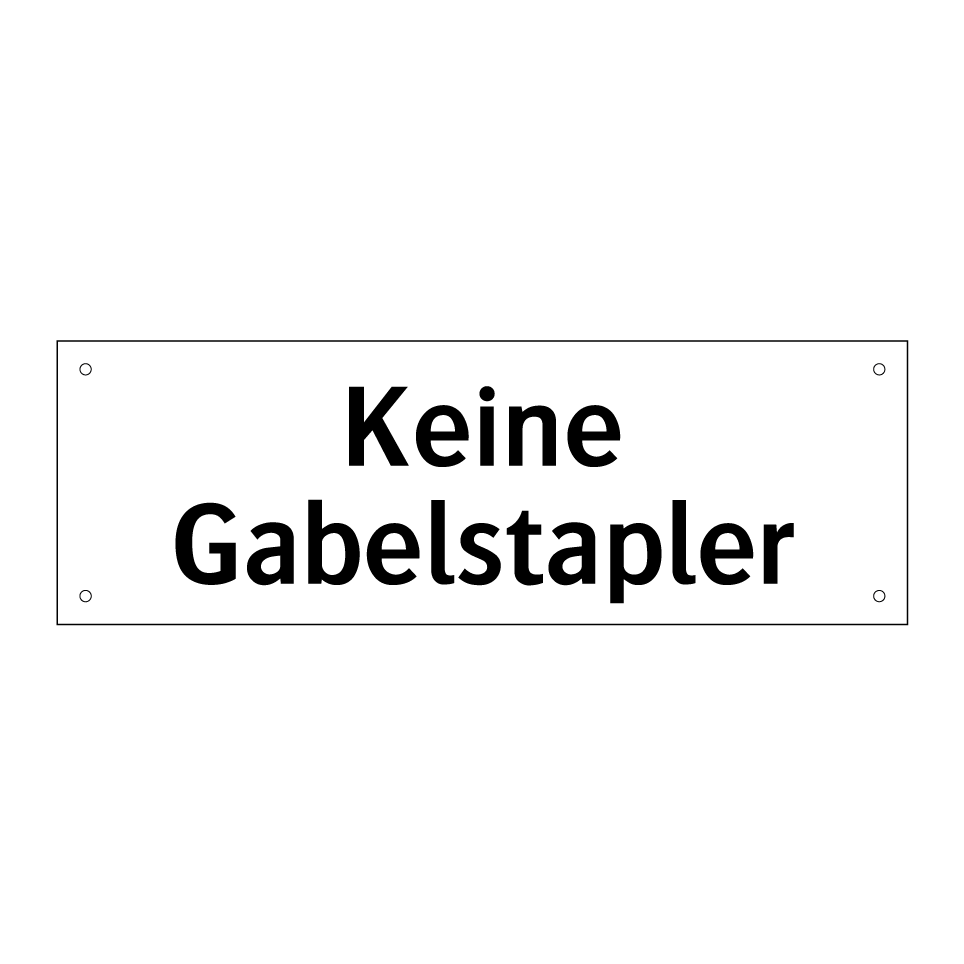 Keine Gabelstapler