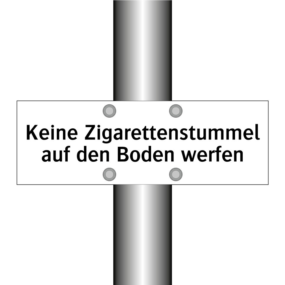 Keine Zigarettenstummel auf den Boden werfen