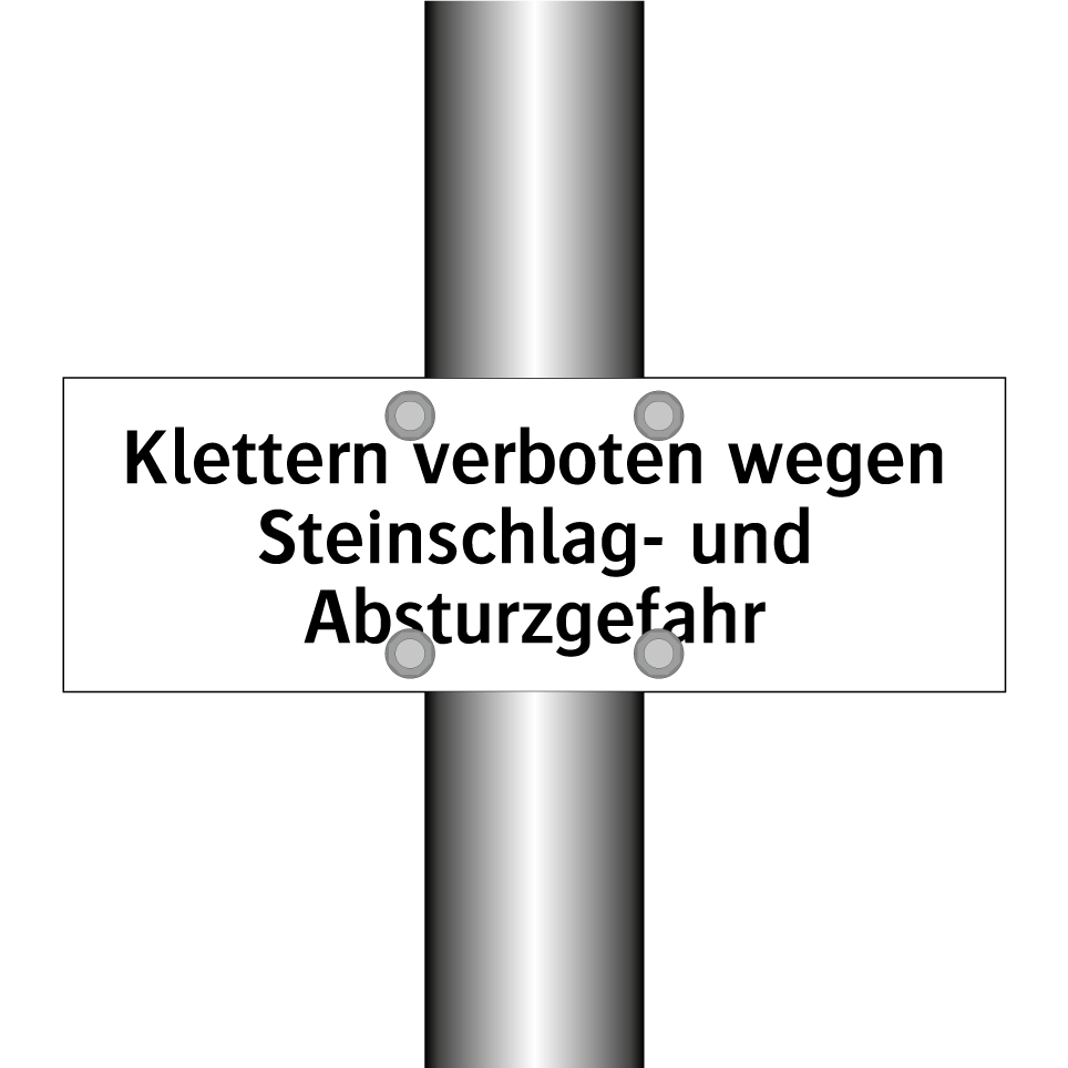 Klettern verboten wegen Steinschlag- und Absturzgefahr