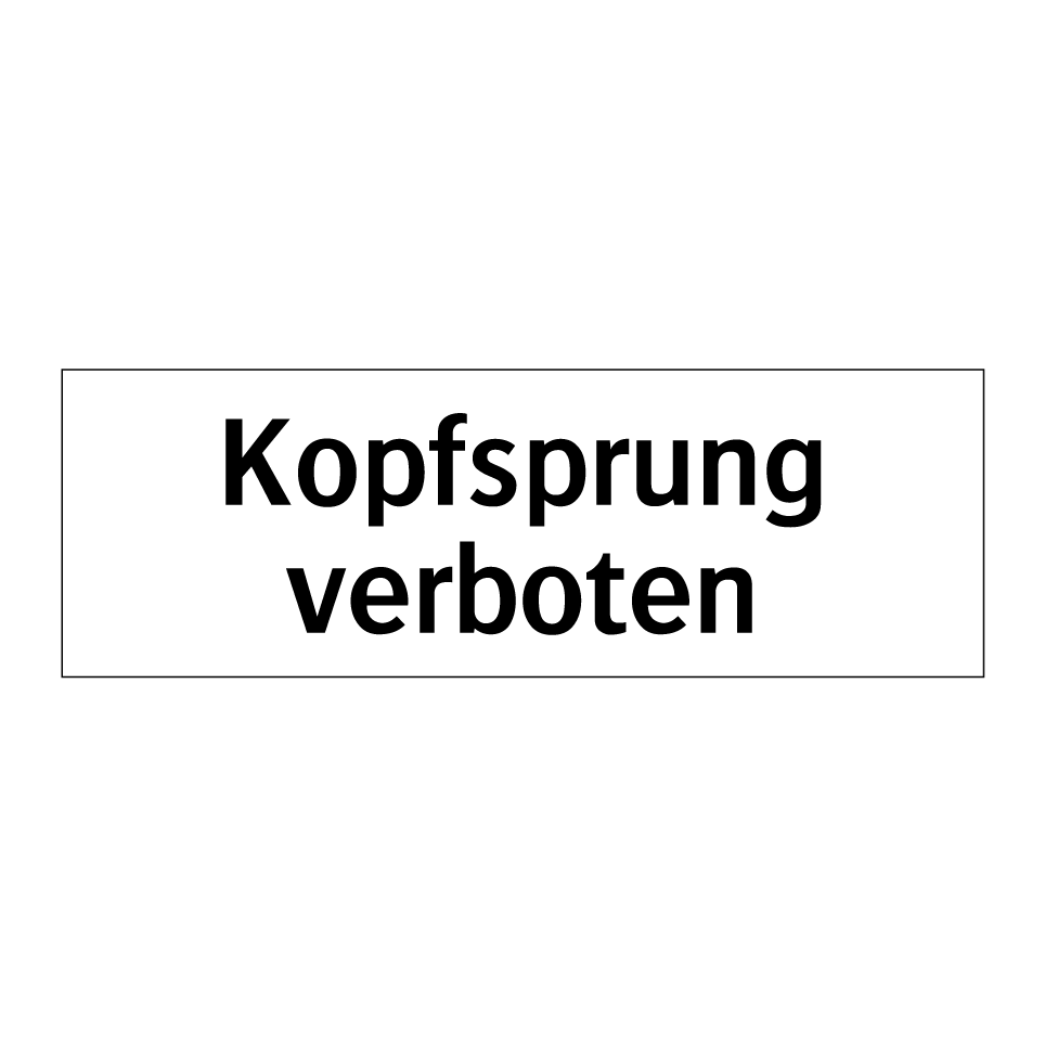 Kopfsprung verboten