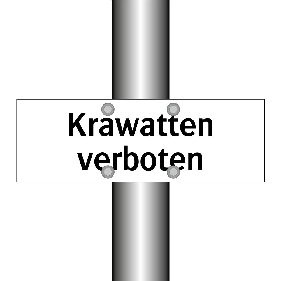 Krawatten verboten