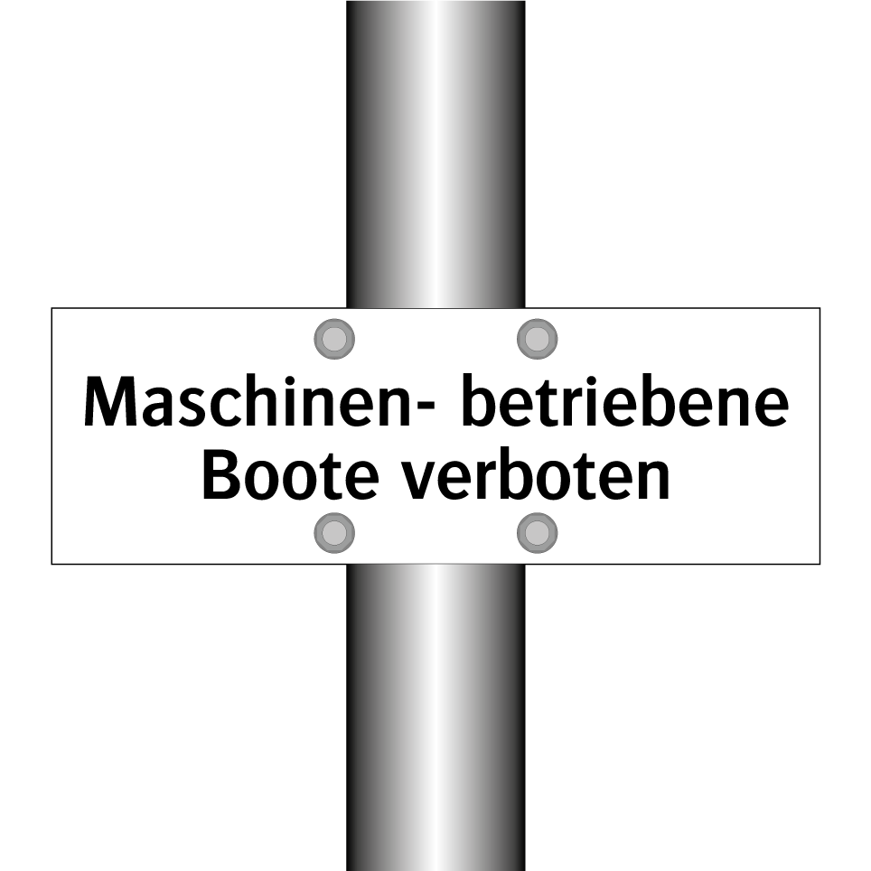 Maschinen- betriebene Boote verboten