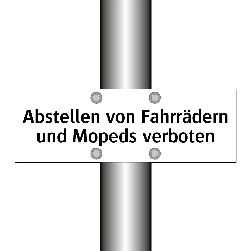 Abstellen von Fahrrädern und Mopeds verboten