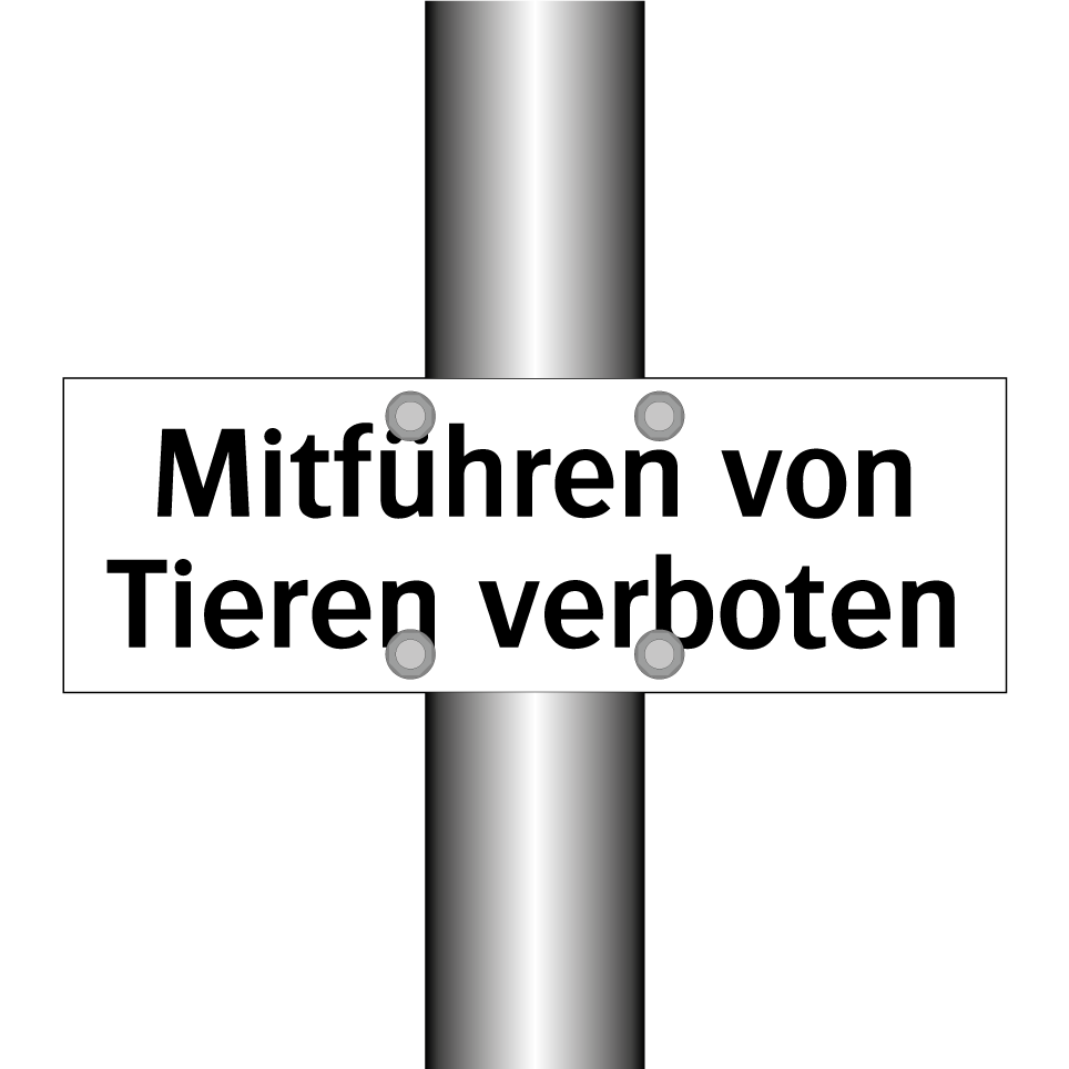 Mitführen von Tieren verboten