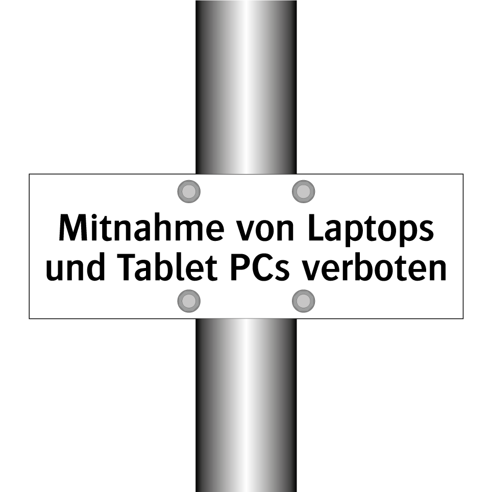 Mitnahme von Laptops und Tablet PCs verboten