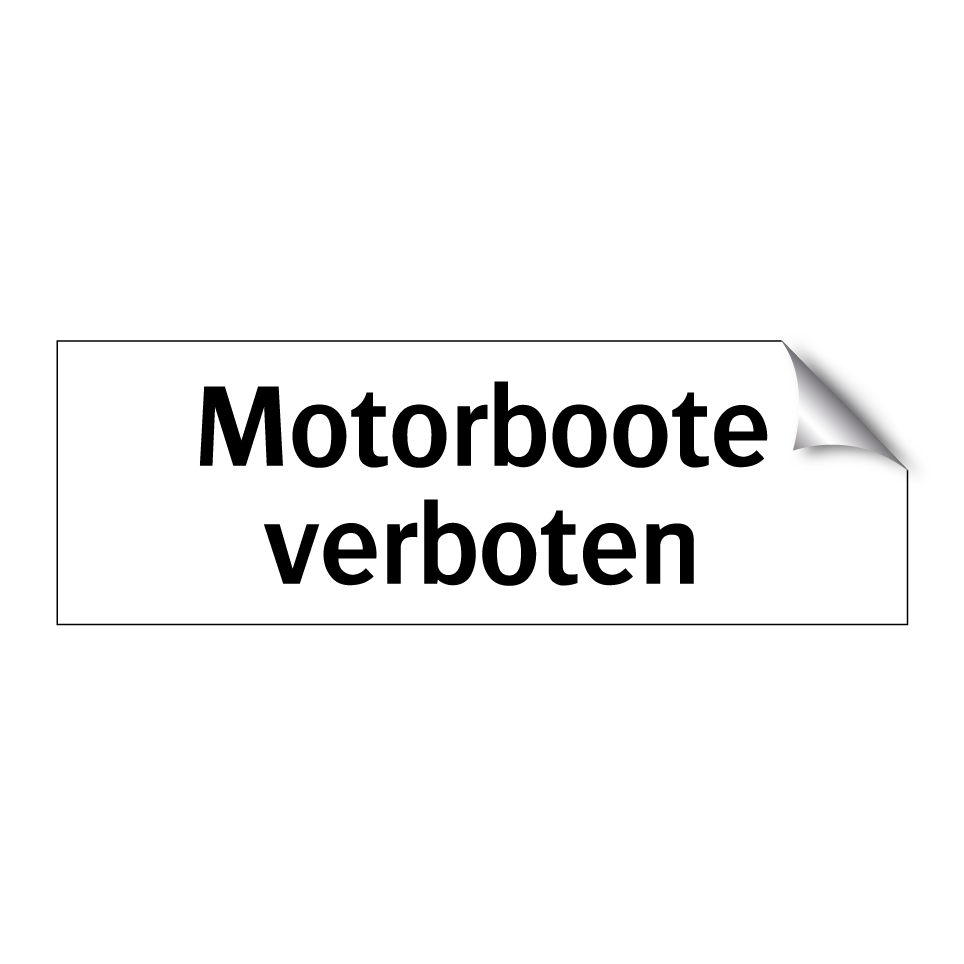 Motorboote verboten