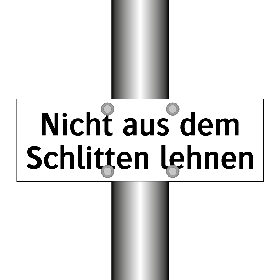 Nicht aus dem Schlitten lehnen