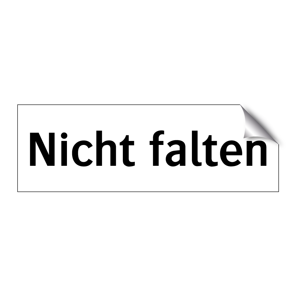 Nicht falten