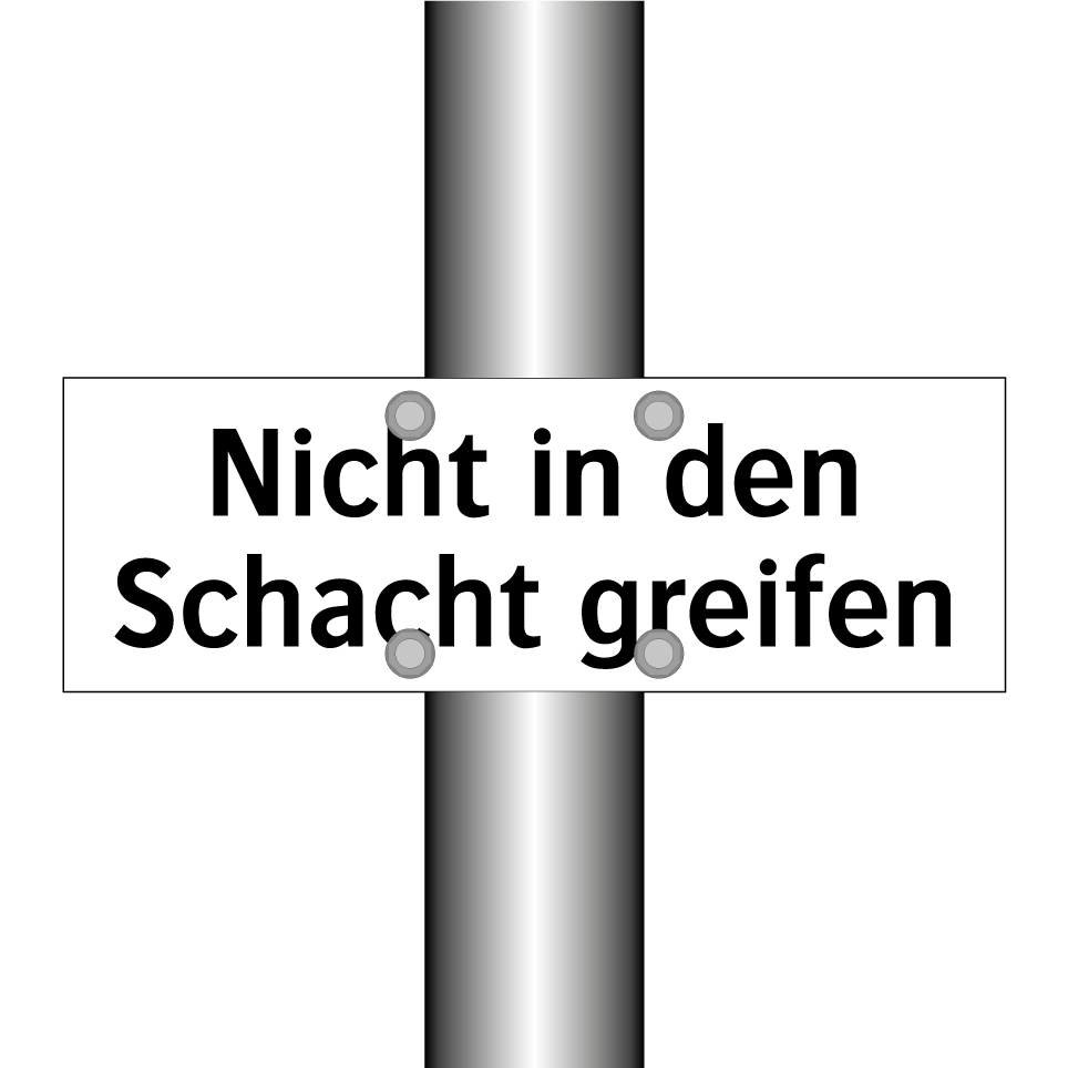 Nicht in den Schacht greifen