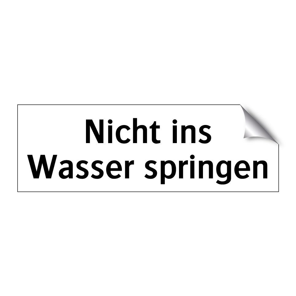 Nicht ins Wasser springen