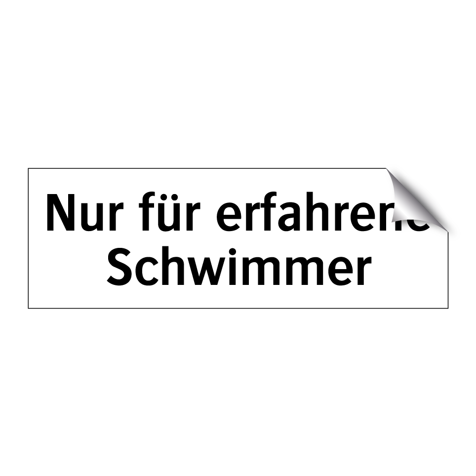 Nur für erfahrene Schwimmer