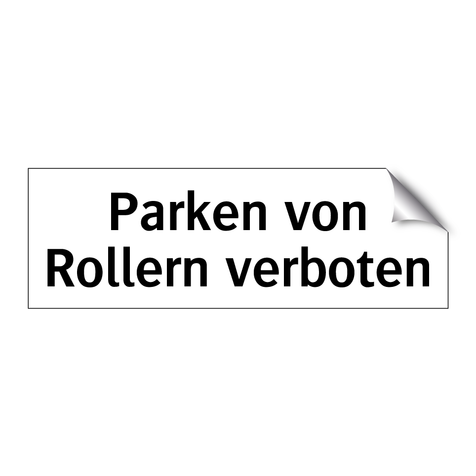 Parken von Rollern verboten