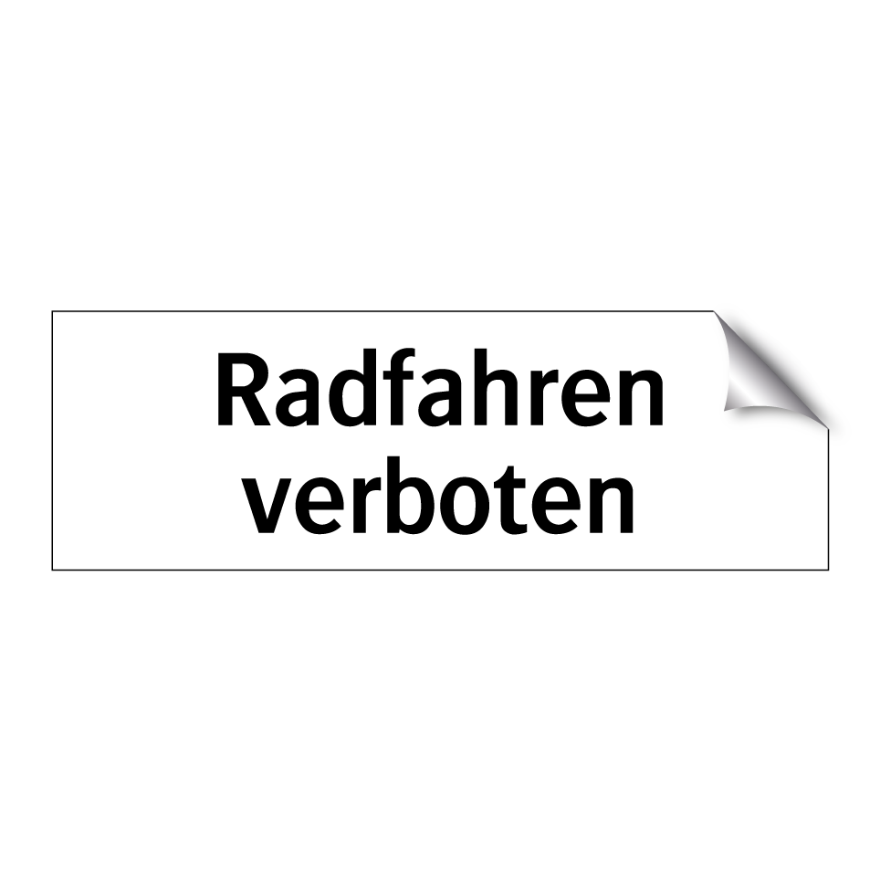 Radfahren verboten