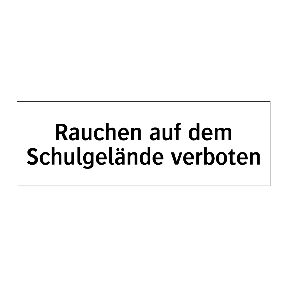 Rauchen auf dem Schulgelände verboten