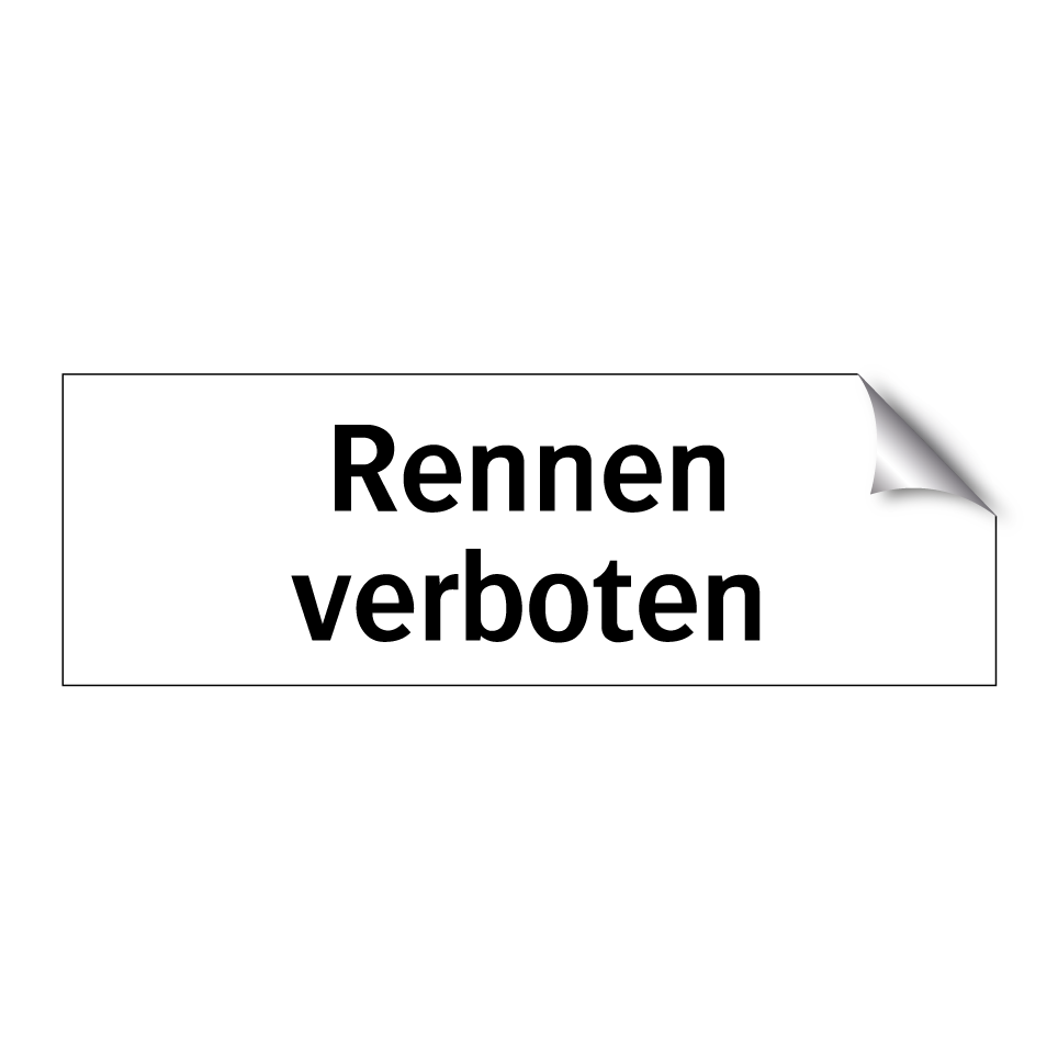Rennen verboten