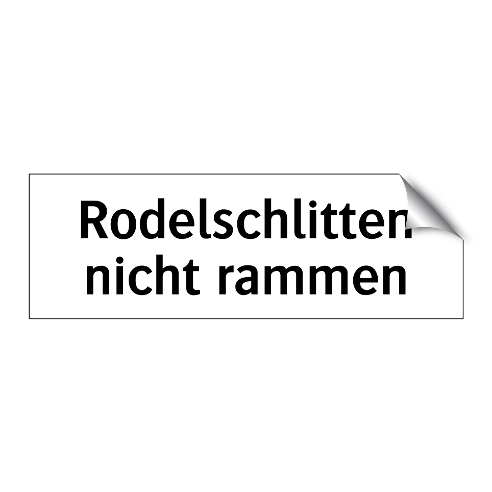 Rodelschlitten nicht rammen