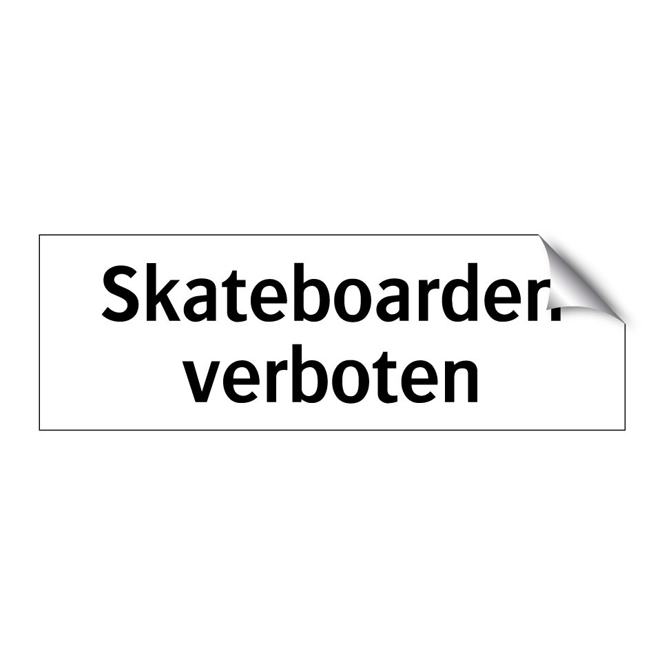 Skateboarden verboten