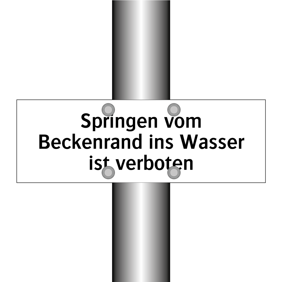 Springen vom Beckenrand ins Wasser ist verboten