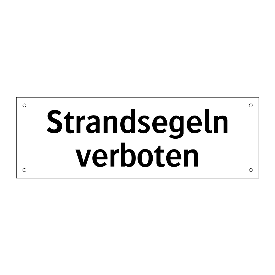 Strandsegeln verboten