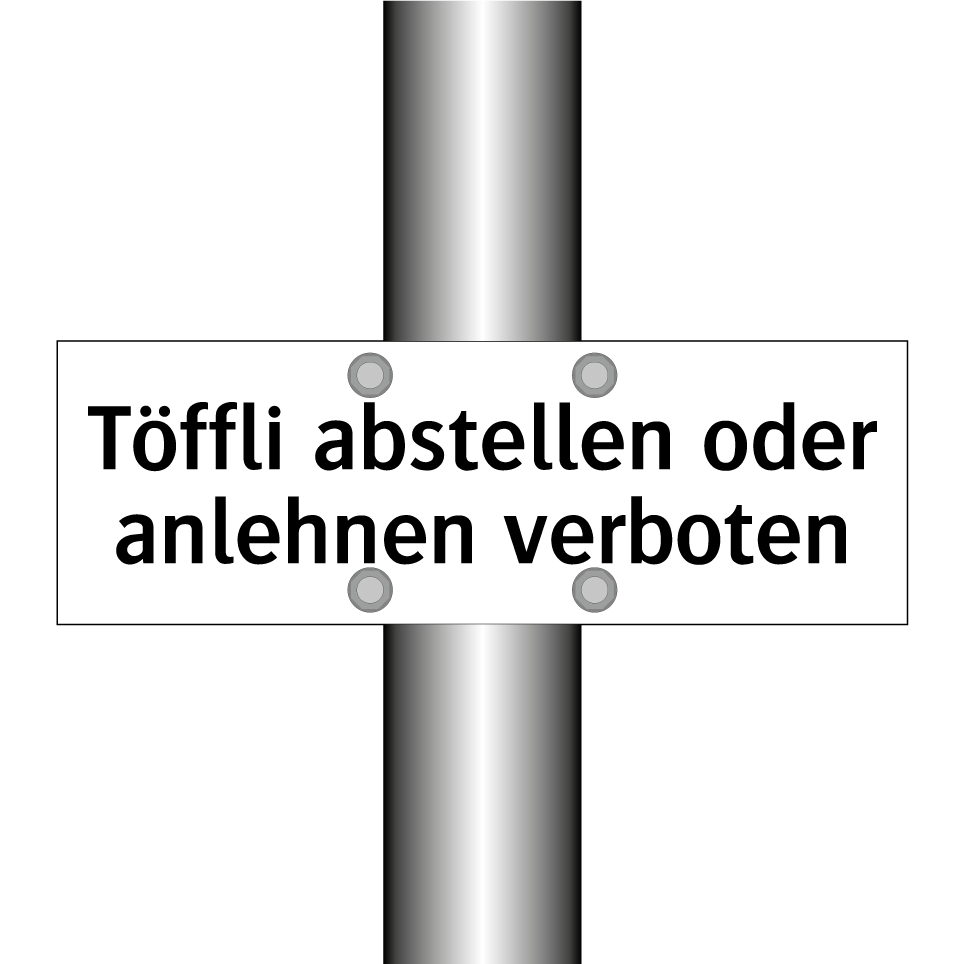 Töffli abstellen oder anlehnen verboten