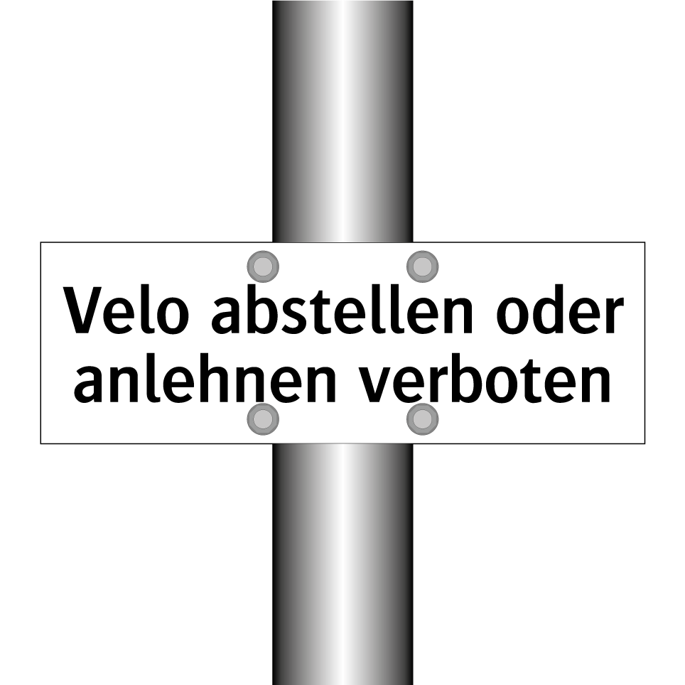Velo abstellen oder anlehnen verboten