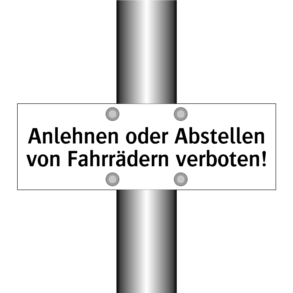 Anlehnen oder Abstellen von Fahrrädern verboten!