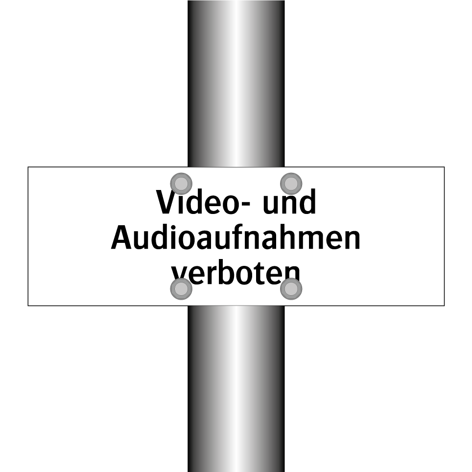 Video- und Audioaufnahmen verboten