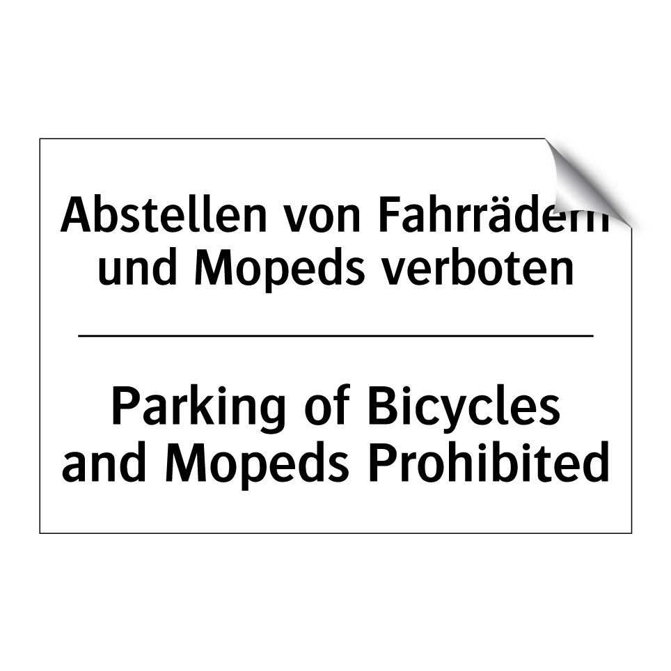 Abstellen von Fahrrädern und Mopeds /.../ - Parking of Bicycles and Mopeds /.../