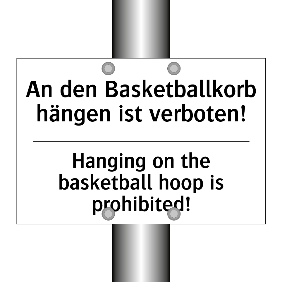 An den Basketballkorb hängen ist /.../ - Hanging on the basketball hoop /.../