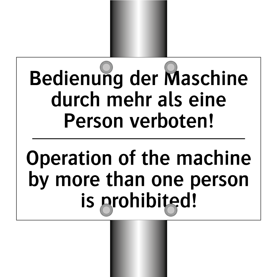 Bedienung der Maschine durch mehr /.../ - Operation of the machine by more /.../