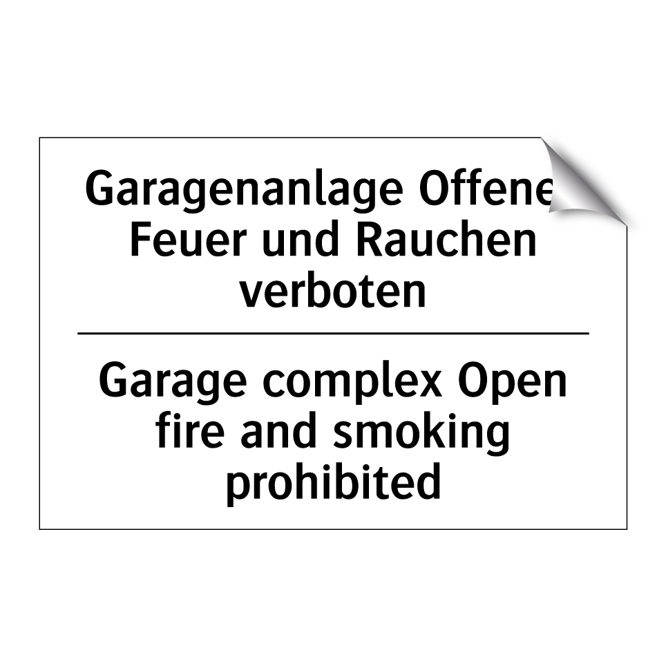 Garagenanlage Offenes Feuer und /.../ - Garage complex Open fire and smoking /.../