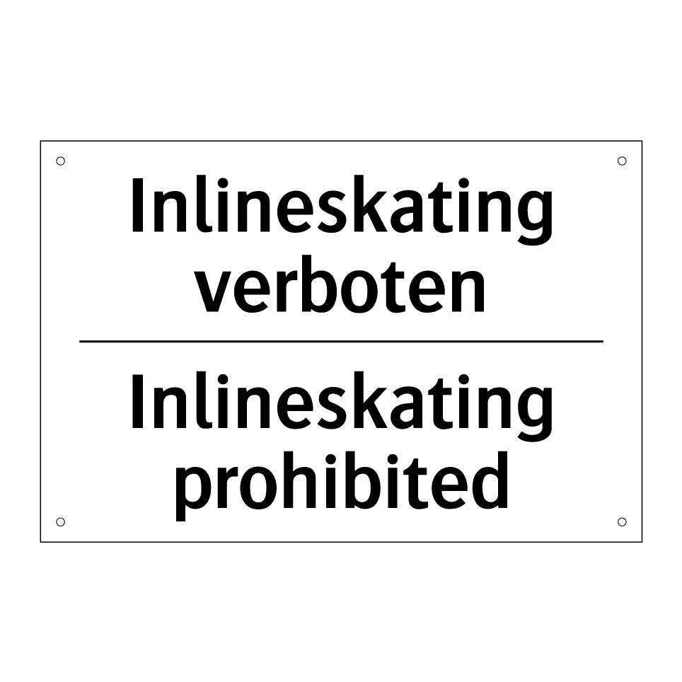 Inlineskating verboten - Inlineskating prohibited