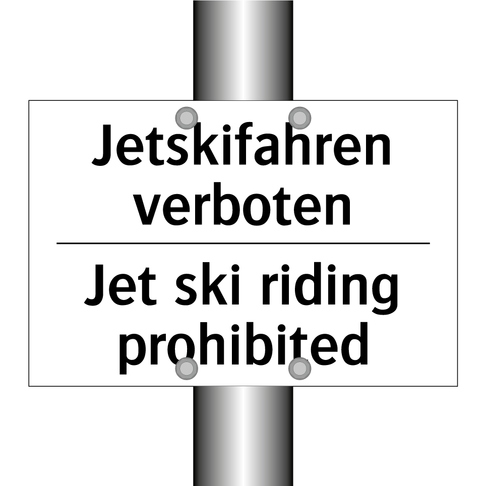 Jetskifahren verboten - Jet ski riding prohibited