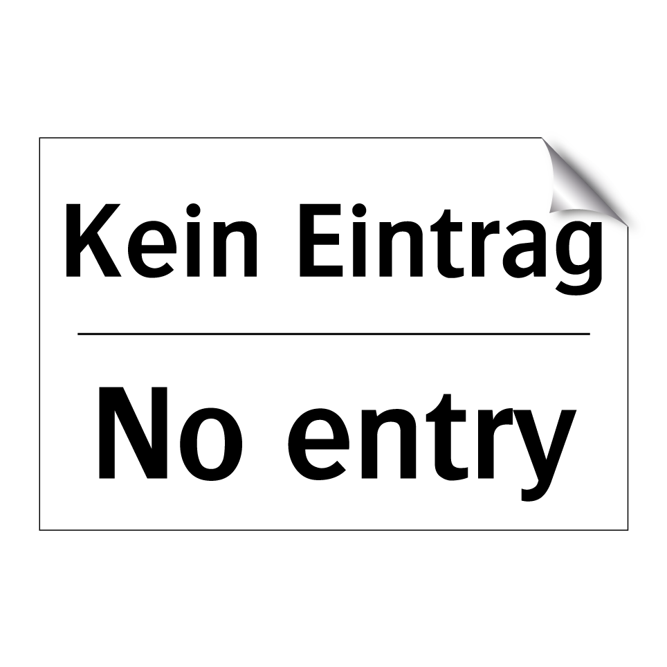 Kein Eintrag - No entry